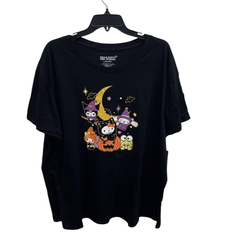 Torrid Hello Kitty & Friends Halloween Black Crewneck T-Shirt Size 2X New